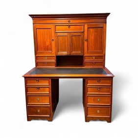 Antique Walnut Post Master's Desk