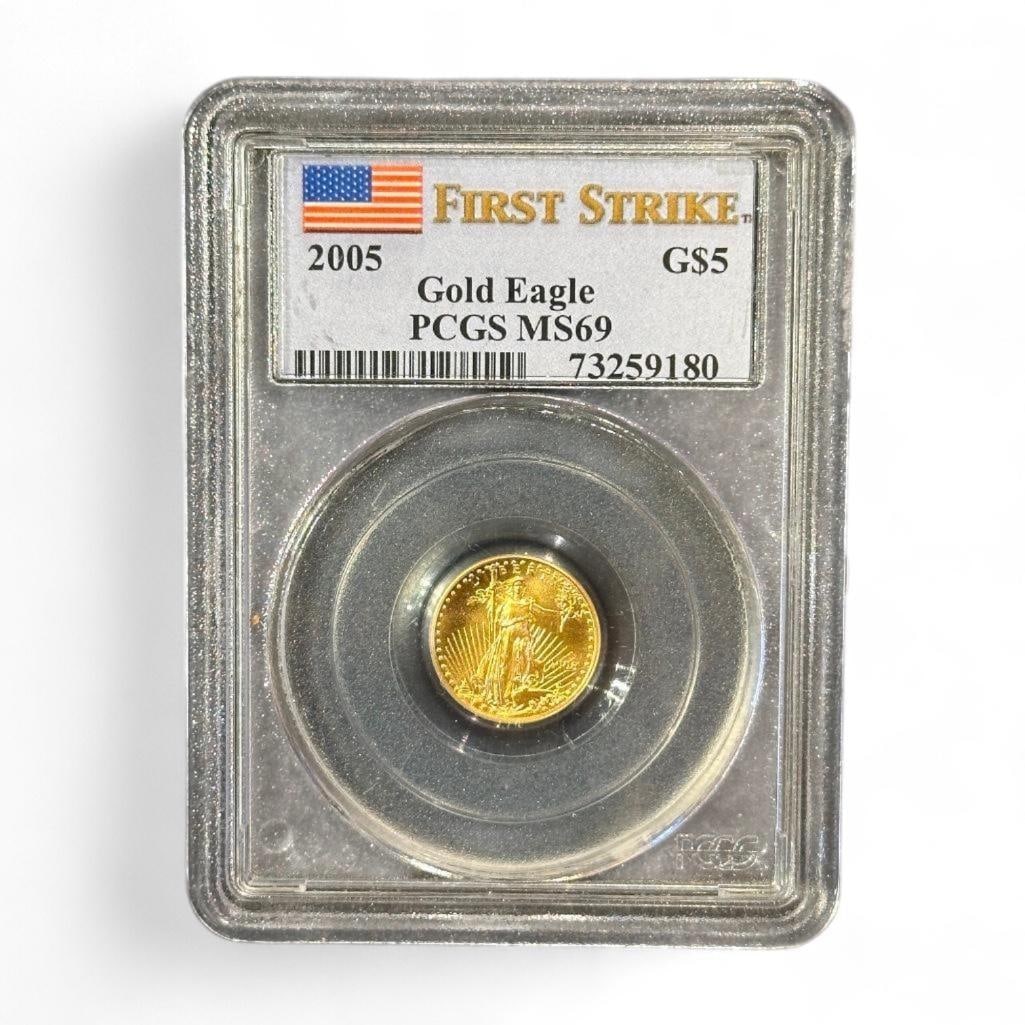 MS69 Five Dollor Gold Eagle Coin (1 of 4)