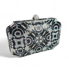Judith Leiber Swarovski Crystal Minaudiere, Deco Style