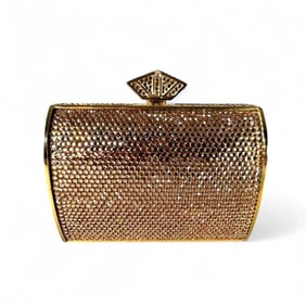 Judith Leiber Swarovski Crystal Gold Bag or Clutch