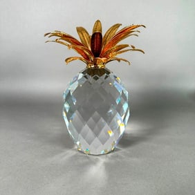 Large Swarovski Crystal Faceted Pineapple