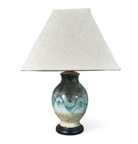Antique Persian Pottery Lamp