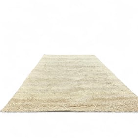 Modern Indian Surya 100% Wool Shag Carpet, 12' x 15'