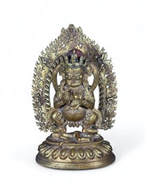 Tibetan Gilt Bronze Buddha Vajrapani