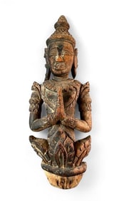 Carved Wood Figure of Buddha, Thailand