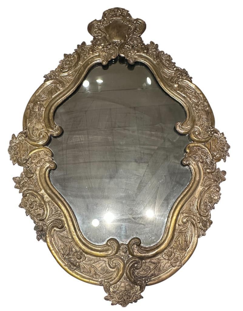 A 19th Century Spanish Colonial Silver Plated Mirror 49.5 x 43.5 in. (1 of 13)