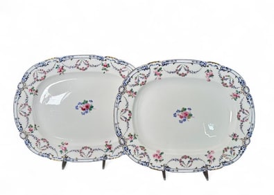 Fine Pair of Antique Porcelain Platters