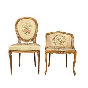 His and Hers Needlepoint Chairs