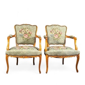 Pair of Needlepoint Chairs