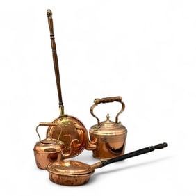 Large Copper Handled Kettle and More