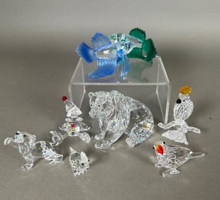 A Collection of Swarovski Miniature Crystal Figures