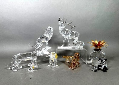 A Boxed Swarovski Crystal Collection of Birds