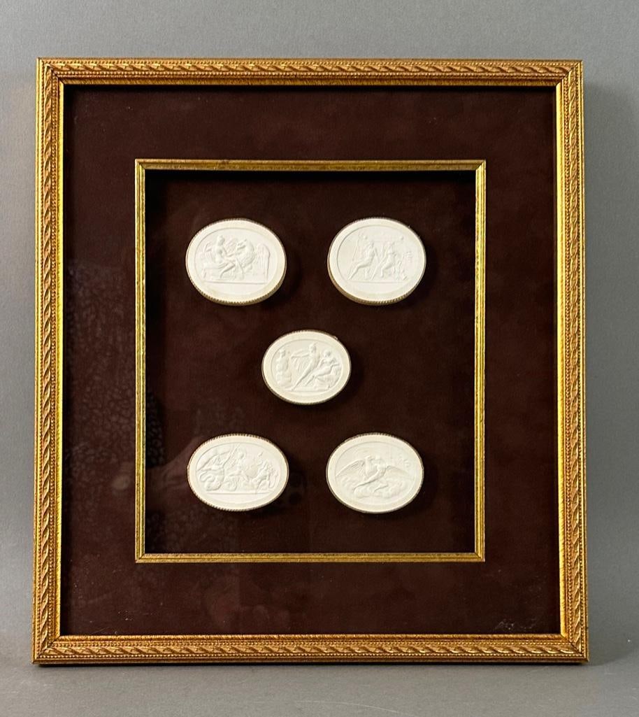 Group of Five Framed John Tyrrell Grand Tour Plaster Intaglios (1 of 13)