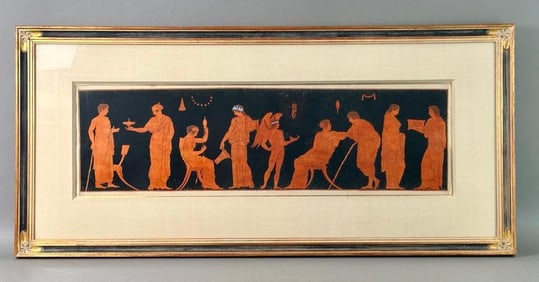 Sir William Hamilton Hand Colored Engraving, " Celebration of Bacchus"