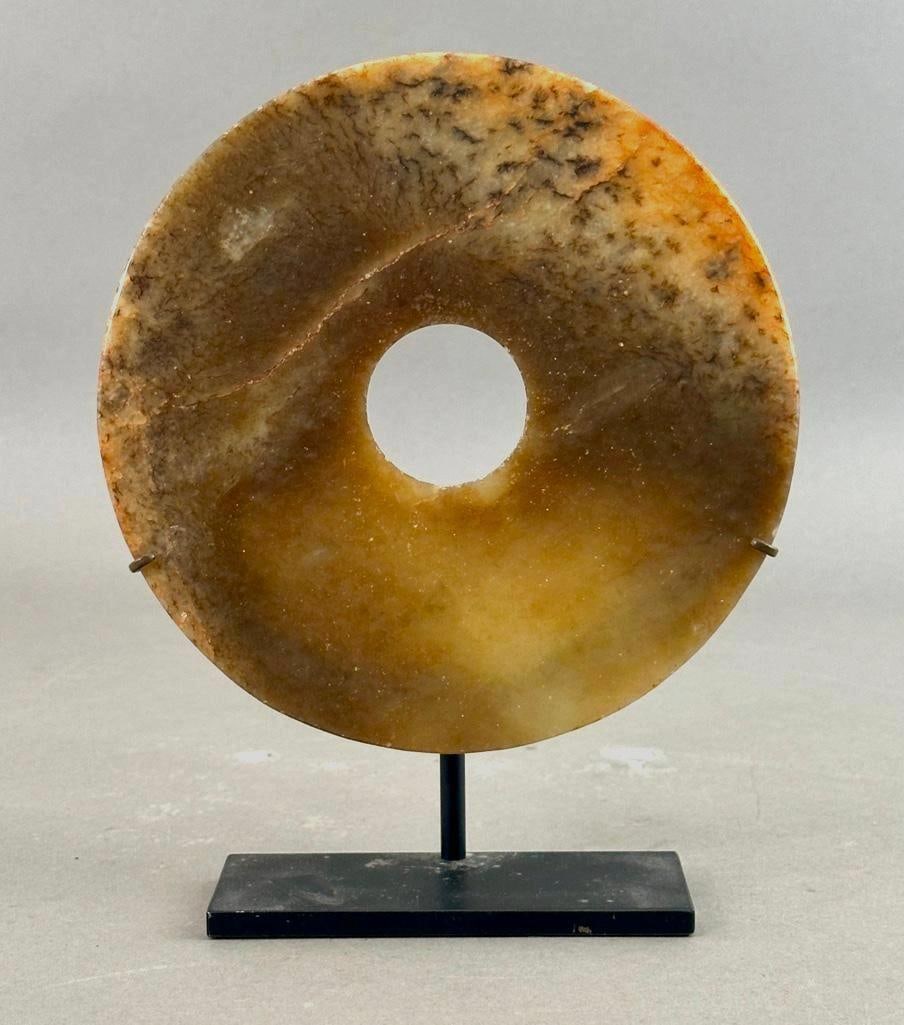Chinese Jade Bi Disc on Stand (1 of 9)