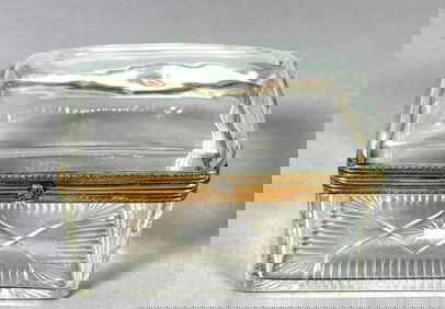 French Crystal Box with Bronze Mounts