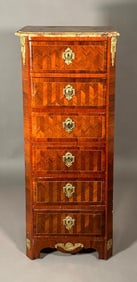 French Parquetry Inlaid Petite Secretaire Abattant, 19thc.