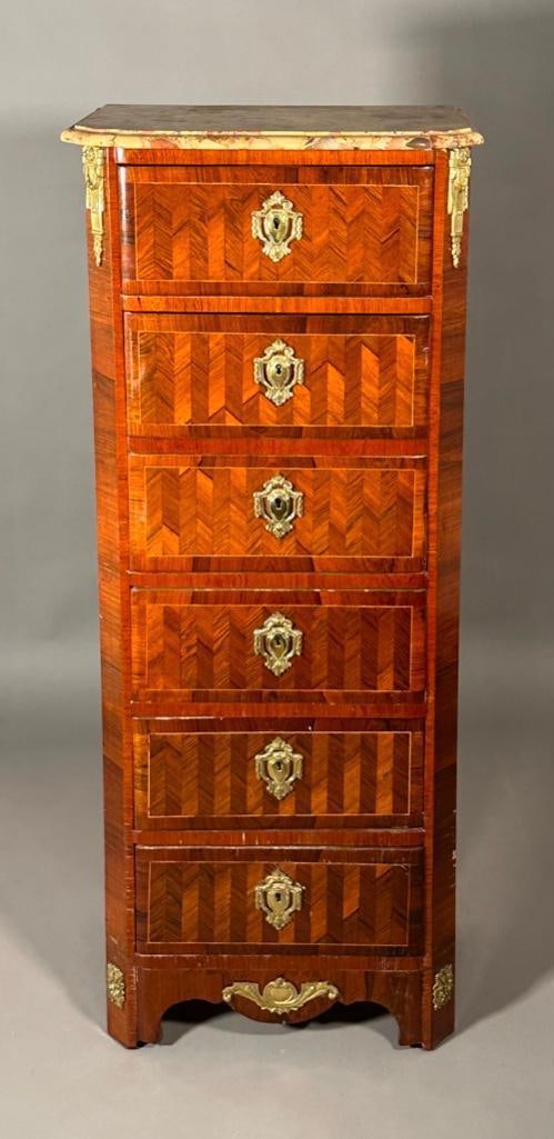 French Parquetry Inlaid Petite Secretaire Abattant, 19thc. (1 of 11)