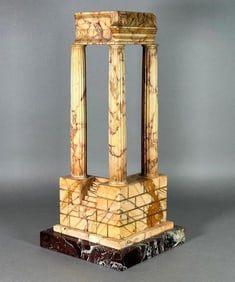 Italian Grand Tour Marble Model of the Temple of Vespasian and Titus