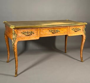 Louis XV Style Parquetry Bureauplat, 19thc.