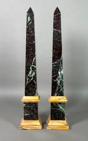 Pair of Marble Obelisks