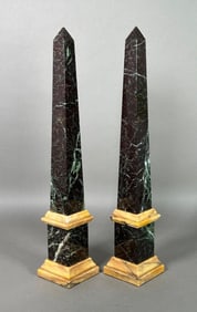 Pair of Marble Obelisks