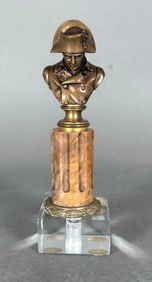 Bronze Cabinet Bust of Napoleon on Marble Column Base