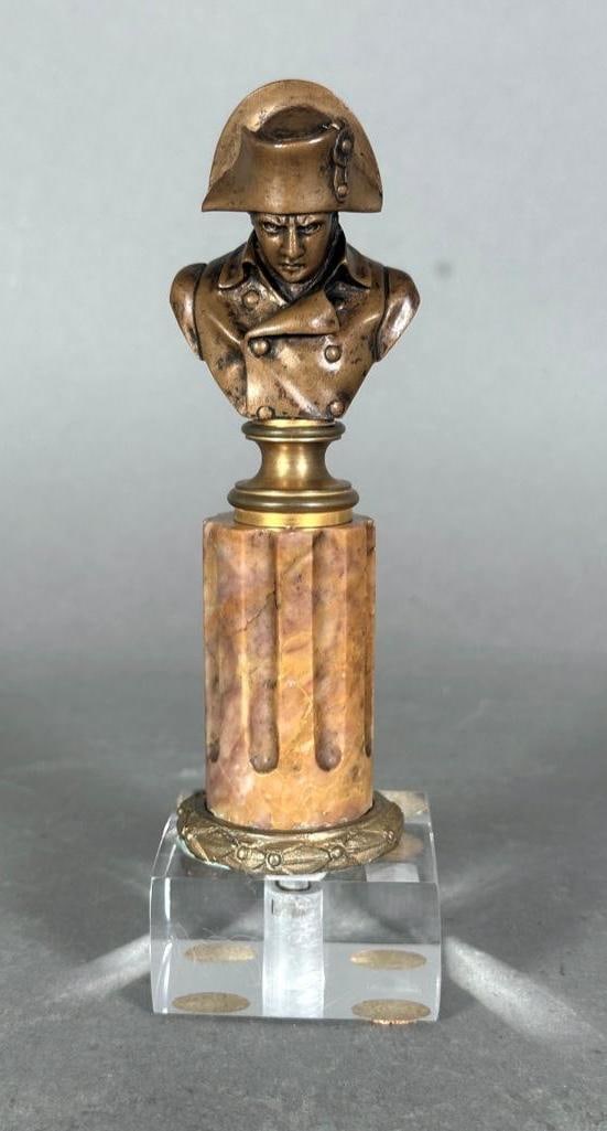 Bronze Cabinet Bust of Napoleon on Marble Column Base (1 of 8)