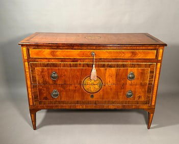 Italian Neoclassical Marquetry Inlaid Commode, Early 19thc.