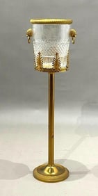 Baccarat Crystal and Gilt Bronze Champagne Cooler on Stand