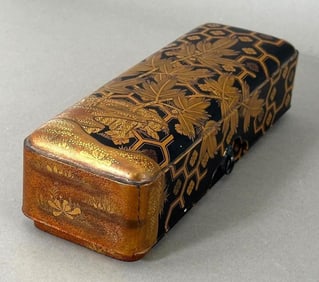 Japanese Lacquer Fan Box, Meiji Period