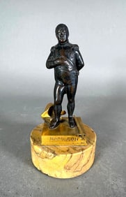 Jean Auguste Barre Cabinet Bronze Figure of Napoleon Standing