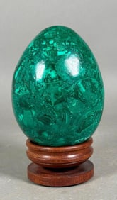 Large Polished Malachite Egg