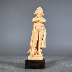 French Carved Figure of Napoleon, 19thc.