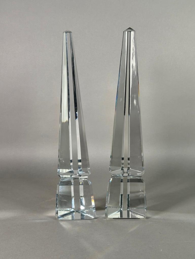 Pair of Baccarat Crystal Louxor Obelisks (1 of 8)