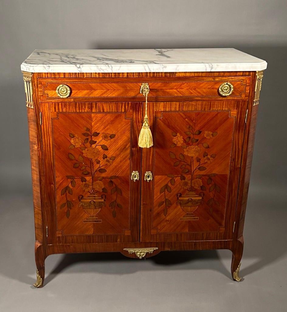 Louis XVI Style Marquetry Console Cabinet, Late 19th-Early 20thc. (1 of 13)