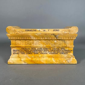 Grand Tour Siena Marble Model of a Sarcophagus for The Tomb of Scipio