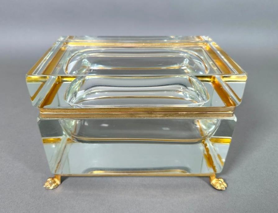 A Large Italian Murano Sommerso Glass Box (1 of 7)