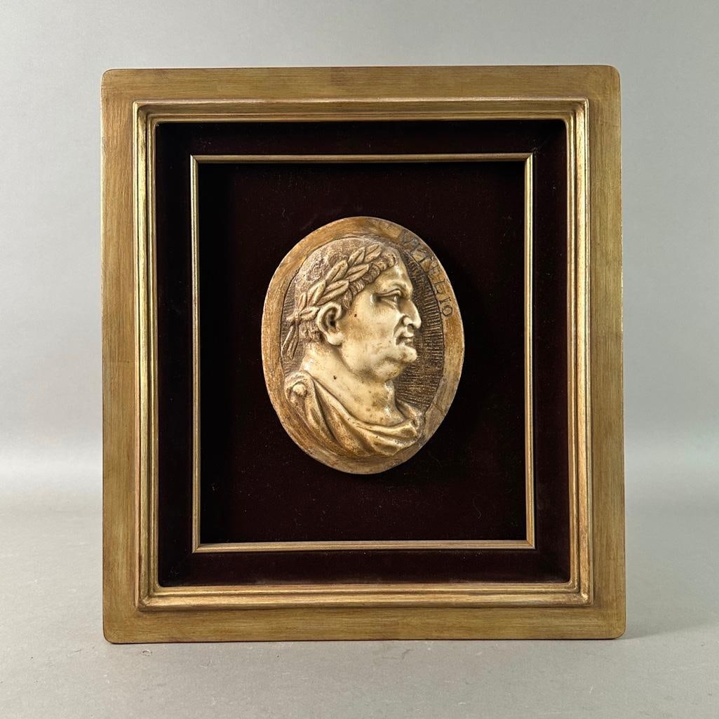 Roman Carved Marble Portrait Medallion, Emperor Vitellio (1 of 5)