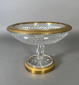French Bronze Mounted Crystal Compote