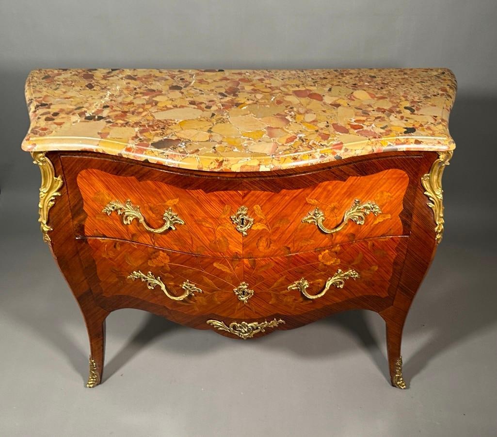 Louis XV Style Marquetry Commode, Late 19th-Early 20thc. (1 of 16)