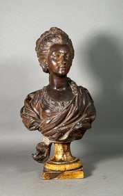 French Terracotta Bust of Jeanne du Barry, 19th c.