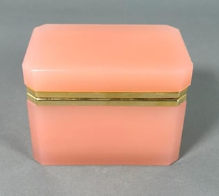Pink Opaline Glass Box