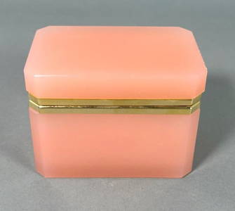 Pink Opaline Glass Box