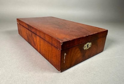 English Regency Mahogany Dressing or Letter Box, 19thc.