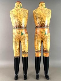 Two Papier Mache and Wood Mannequins