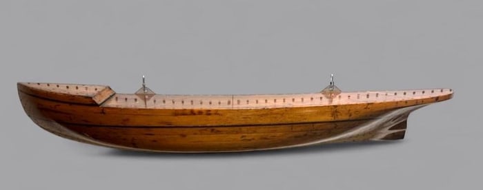 Pine Boat Keel Form Wall Shelf