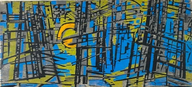 Werner Drewes Woodcut, "Forest"