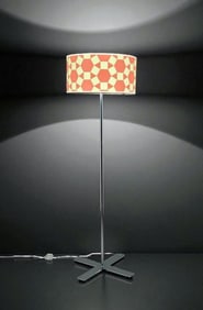 Chromed Metal Floor Lamp