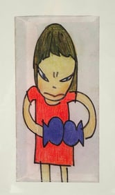 Yoshitomo Nara Offset Foil Lithograph, Official Poster Print from "Drawing File"